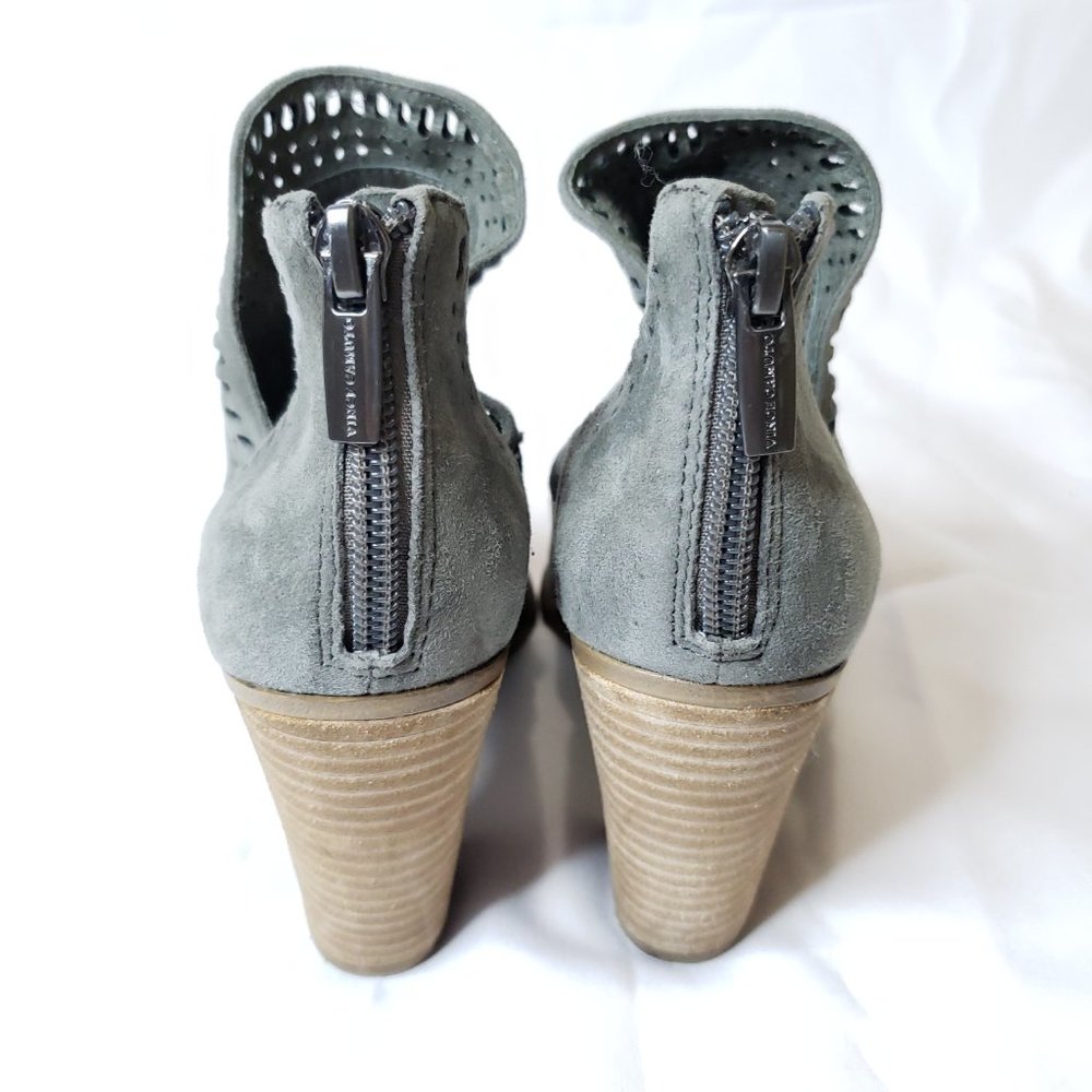 Vince Camuto Fileana Gray Suede Shaft Ankle Booties Size 5.5 - Picture 10 of 10